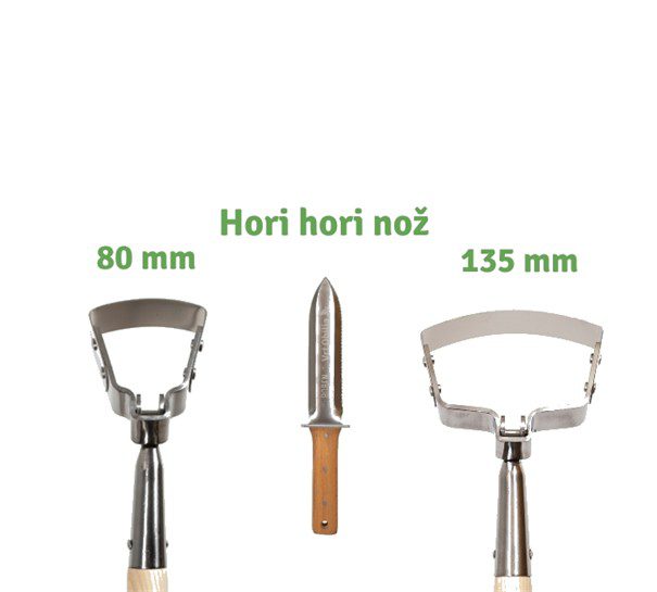 KOMPLET Nihajna motika 135HIT+Nihajna motika 80HIT+Hori hori nož